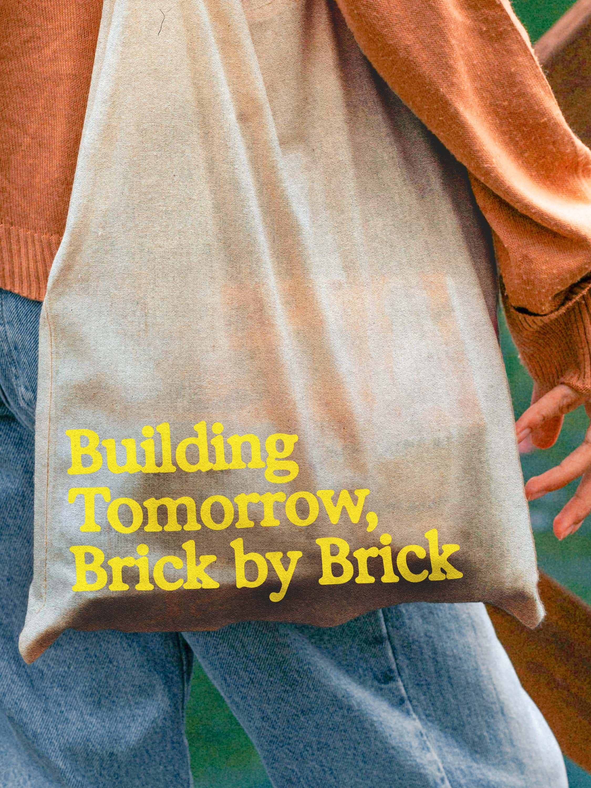 Branded tote bag